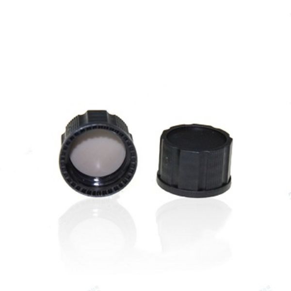 图片 欧尔18-400 黑色PP实心盖  配1.5mm厚度本膜白胶垫片